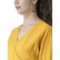 thumbnail image 2 of eloria Women Box Plated Fit and Flare Dress Party Wear Causal Midi Dress Knee Long One Piece Dress, Color: Yellow 3, Size: M, 2 of 6
