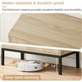 thumbnail image 6 of Sideboard Buffet Cabinet with Storage, Accent Cabinet with Rattan Doors, Adjustable Shelf & Metal Feet, Coffee Bar Liquor Cabinet for Living Room, Dining Room, Hallway & Kitchen,Beige, 6 of 8