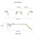 thumbnail image 3 of VisionGlobal Anti-Glare Blue Light Blocking Eyeglasses (Frameless, No Magnification), 3 of 5