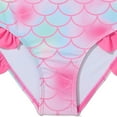 thumbnail image 4 of AWZXDE Two Piece Swimsuit For Girls Long Sleeve Bow Knot Rash Guard Ruffle Trim Two Piece Summer Swimwear, 4 of 5