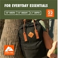 thumbnail image 3 of Ozark Trail Asheville Dual-Carry Backpack 22 Liter, Black, Polyester, Adult, Teen, Unisex, 3 of 16