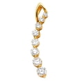 thumbnail image 2 of 14K Yellow Gold Italian Horn Cubic Zirconia CZ Studded Lucky Charm Pendant with 2mm Figaro 3+1 Chain Necklace - 20", 2 of 6