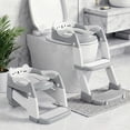 thumbnail image 1 of Asiento de entrenamiento para ir al baño Orzbow 2 en 1 con escalera ajustable, gris, 1 of 6