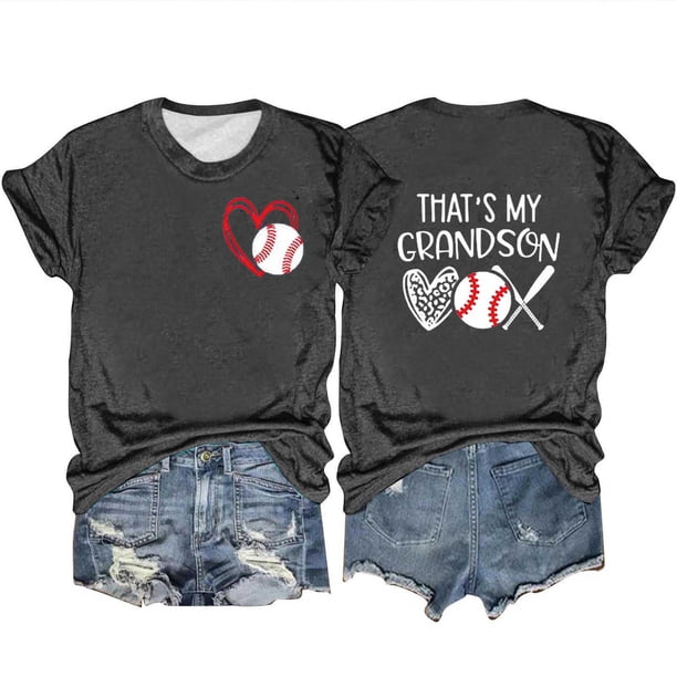 Camiseta de Manga Corta de Cuello Redondo Impresa para las Mujeres, Camisetas Casuales de Mujer