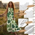 thumbnail image 6 of Xixirimido Vintage Tropical Leaf Print Sleeveless Maxi Dresses for Women Elegant A-line Flowy Dress with Pockets Casual Summer Dresses Beach Vacation Resort Wear, 4X-Large, 6 of 7