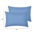 thumbnail image 5 of Unique Bargains Satin Pillow Cases Set of 2 Cooling Pillow Covers Queen Blue Gray, 5 of 8