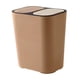 thumbnail image 5 of Cubo de basura rectangular para el hogar, cubo de basura de superficie lisa, cubo de almacenamiento de basura café, 5 of 9