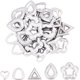 thumbnail image 1 of 40 piezas de anillos de unión en 5 estilos: triángulo, lágrima, flor y corazón. Conectores de metal para dijes de unión., 1 of 7