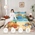 thumbnail image 3 of Manfei Beautiful Sea Beach Full Size Comforter Sets,Cool Surfing Bedding Comforter Set,Blue Yellow,Polkadot Reversible,3-Piece,1 Comforter and 2 Pillowcases, 3 of 8