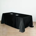 thumbnail image 5 of BalsaCircle Halloween 6 Pieces 90" x 156" Black Rectangle Washable Decorative Satin Solid Tablecloths, 5 of 6