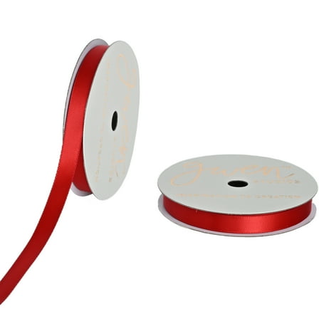 Gwen Studios 3/8" Red Satin Ribbon, 7 Yards