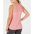 thumbnail image 2 of Ideology Womens Knot-Front T-Shirt Tank Tops, Rose Shadow, Medium, 2 of 2