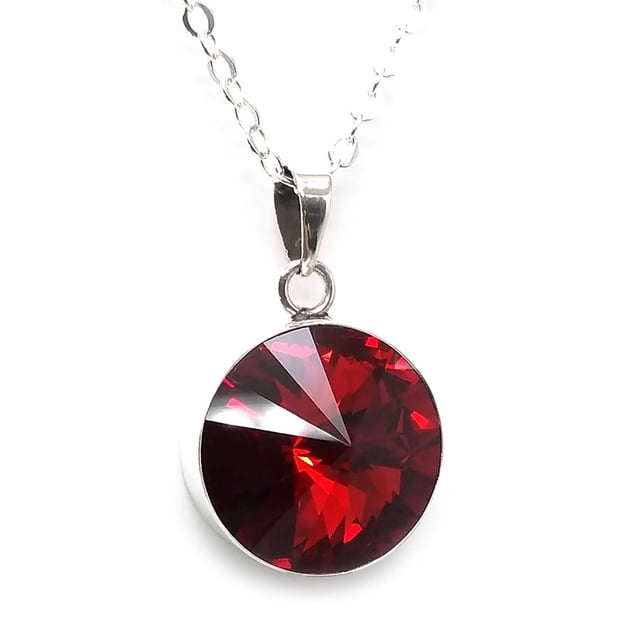 Collar Zvezda Rivoli color Scarlet plata .925 Zvezda ZCO-RIV14-SCA