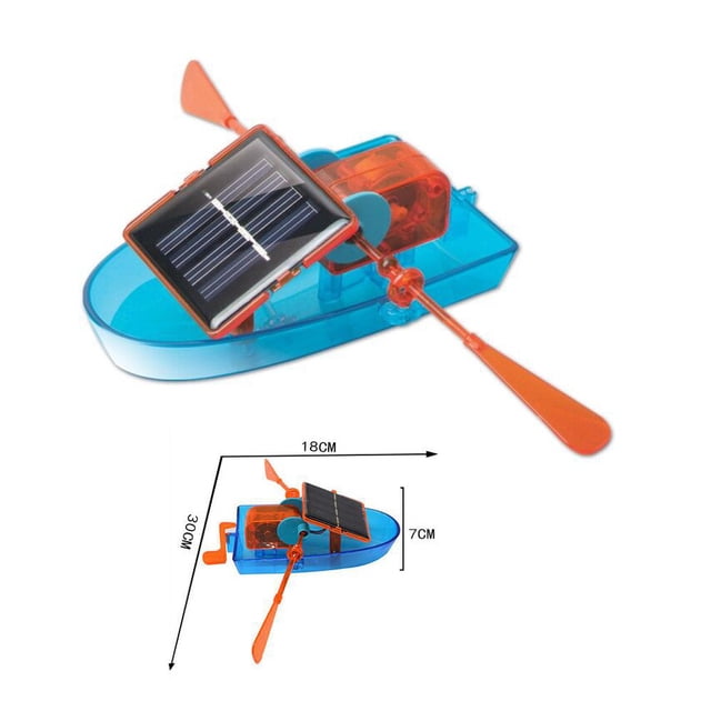 Solar Powered Boat DIY Kit - No Battery, Solar Panel, Build-It-Yourself, Educational, For Kids, Teaches Solar Energy