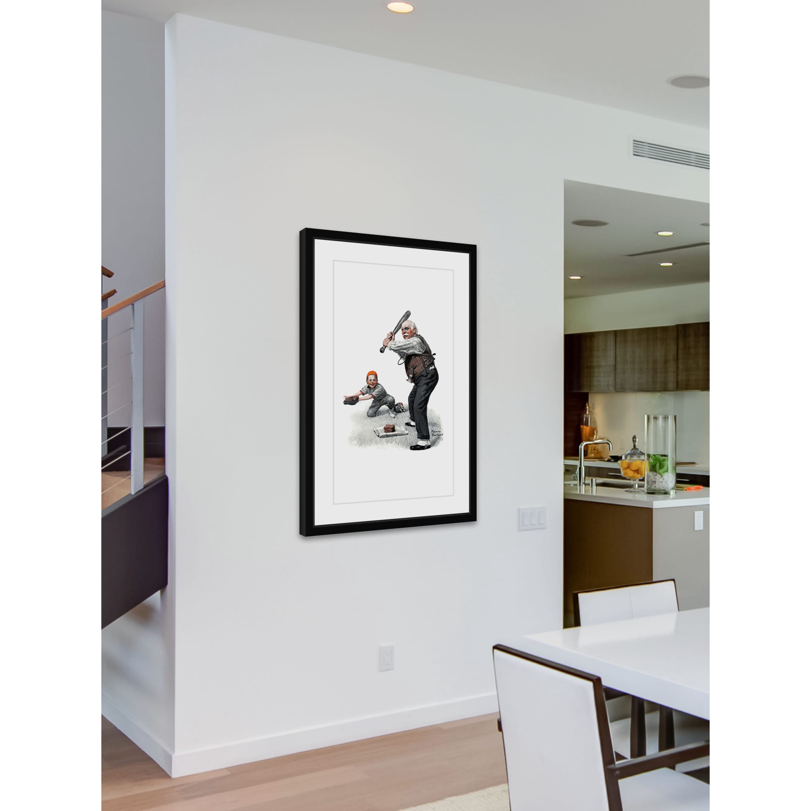 Marmont Hill "Gramps at the Plate" by Norman Rockwell Framed Art Print
