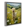 thumbnail image 4 of Stupell Industries Terrier Dog Rural Meadow Landscape Painting Gray Floater Framed Canvas Art Print Wall Art, 18 x 18, 4 of 10