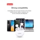 thumbnail image 4 of Auriculares Lenovo HT38 TWS Auriculares inalámbricos 5.0 compatibles con Bluetooth (Blanco), 4 of 8