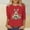 Wine, variant on Hueook Women's Tops Ladies' Easter Print Round Neck Three Quarter Sleeve 3/4 Sleeve T-shirt Loose White 2X