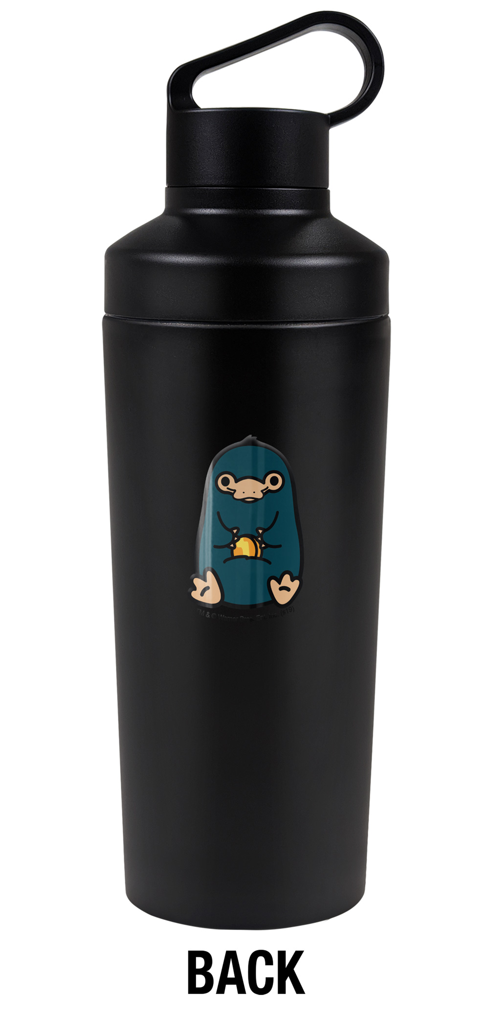 Fantastic Beasts Official Nifler Cute Chibi 18 oz Insulated Water Bottle, Leak Resistant, Vacuum Insulated Stainless Steel with 2-in-1 Loop Cap