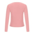 thumbnail image 4 of Fouhkni Going out Tops for Women Fall Square Neck Low Cut Long Sleeve Shirts Ribbed Basic Tees Tops, 4 of 8