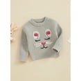 thumbnail image 3 of FEORJGP Toddlers Baby Girl Sweater Newborn Long Sleeve Pullover Crew Neck Knitwear Jumpers Rabbit Knit Chunky Cable Tops Infant Warm Winter Clothes Loose Casual Daily, 3 of 8
