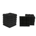 thumbnail image 1 of Paquete de 12 paneles de pared de tratamiento de espuma acústica de acústica de , .25 x 25 x 5 cm, negro Baoblaze Espuma de cuña acústica, 1 of 8