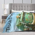 thumbnail image 3 of Trash Truck Cartoon Throw Blanket, Super Soft Cozy Flannel Fleece Picnic Blanket for Boys Girls Adults, Warm Plush Blankets for Couch Sofa Bed Living Room, 3 of 7