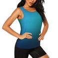 thumbnail image 2 of Fotbe Blue to turquoise Blusas Sin Mangas para Mujer – Estilo Casual, Corte Suelto, Slim-Fit, Cuello Redondo Deportivo, Tops de Verano para Gimnasio y Yoga-Small, 2 of 7