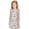 thumbnail image 1 of Balery Cute Cat Camisón de princesa para niñas, pijama de algodón con mangas abullonadas, suave y bonito.-XX-Large, 1 of 6