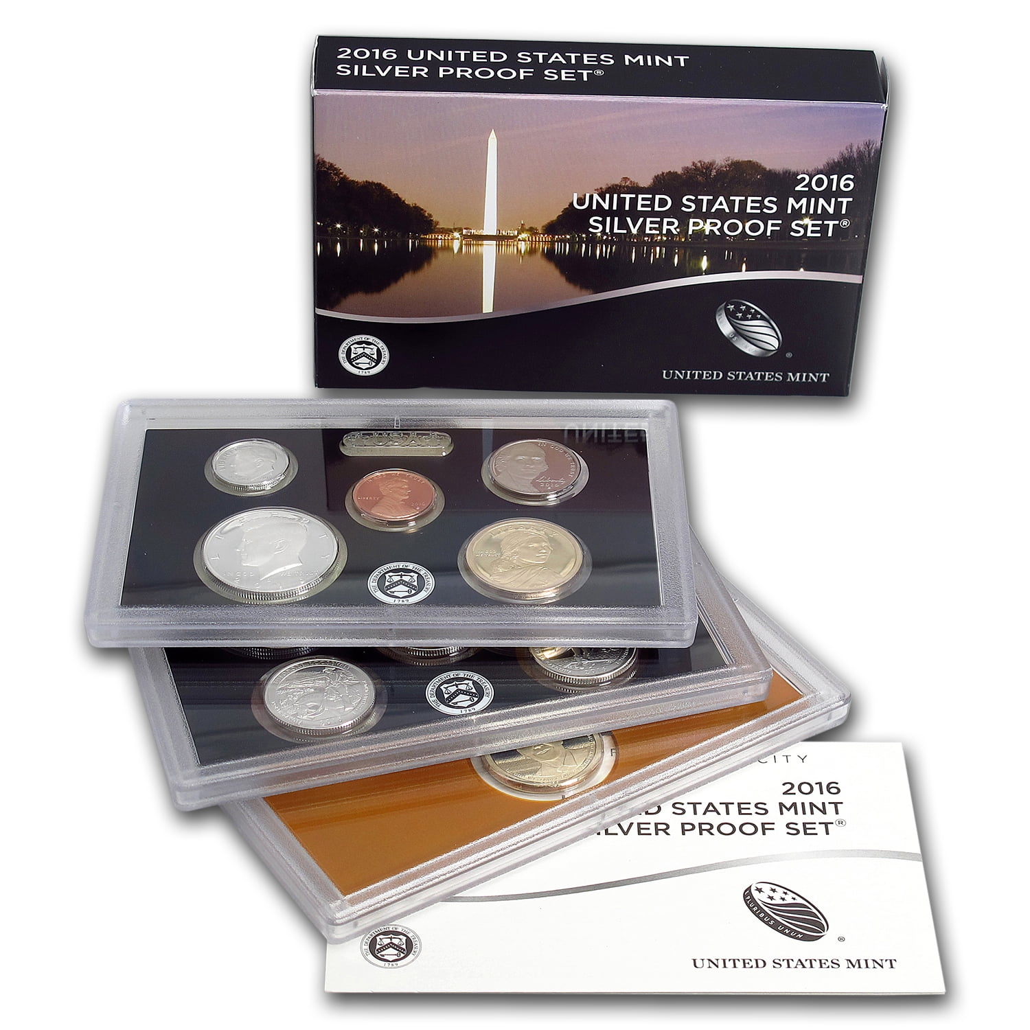 proof quarter and $1.00 3 sets in one 2012 U.S Silver 14 coin  Proof Set 