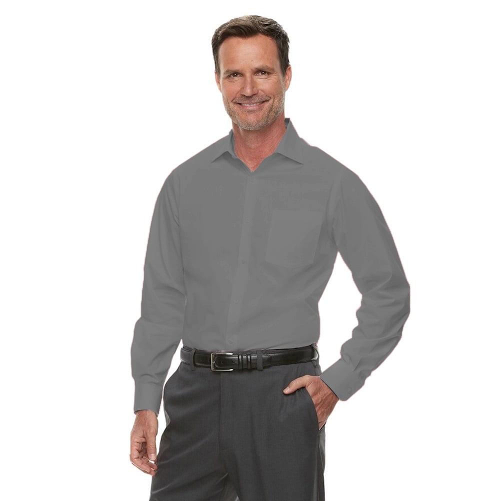 Trendy Trendy Men's Collection Long Sleeve Dress Shirts Convertible