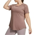 thumbnail image 4 of vdgthytj Womens Plus Size Workout Tops Quick Dry Breathable Short Sleeve Shirts Gym Yoga Athletic Running Tees, 4 of 7