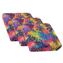 COEQINE 3 Pieces Stretch Couch Cover with Elastic Bottom Sofa Slipcover Non-Slip Armchair Cushion Cover Replacement Furniture Protector Living Room Decor, Tropical Hawaii Palm Leaf