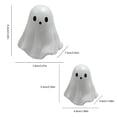 thumbnail image 7 of OIUR Halloween Ghost Figurine Mini Cute Ghost Bat Heart Statue Resin Tabletop Ornaments for Home Office Desk Decor, 7 of 7