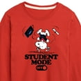 thumbnail image 3 of Peanuts - Snoopy Flipping - Student Mode Off - Toddler & Youth Long Sleeve Graphic T-Shirt, 3 of 6