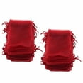 thumbnail image 2 of Jewelry Bags, Simple Operation 100PCS Lightweight  Portable Mesh Material Drawstring Design Organza Bags  For Wedding For Party Decoration For Craft Gifts Rose, 2 of 8
