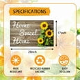 thumbnail image 4 of Sunflower Welcome Doormat Summer Door Mat, 17 X 29 Inch Wood Background Flower Spring Summer Decorative Home Sweet Home Entrance Mat Non-Slip Backing Floor Mat for Kitchen Bathroom, 4 of 6