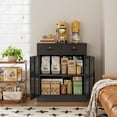 thumbnail image 2 of Metal Storage Cabinet with 2 drawers. Lockable Steel Storage Cabinet with Doors and Shelve, 37”H Office Cabinet for Home, Garage, Warehouse with large storage space. (Black), 2 of 12