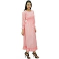 thumbnail image 4 of Bimba Women's Cotton Smocked Waist Long Casual Maxi Dress, 4 of 7