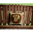 thumbnail image 2 of Anatolian Shepherd Dog Christmas Flowers Throw Pillow 14 in x 14 in, 2 of 5
