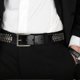 thumbnail image 5 of Stylish Mens Studded Casual Italian Cowhide Leather Belts For Jeans Punk Rock Rivets Belt With Buckle For Men, 5 of 5