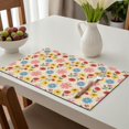 thumbnail image 6 of Placemat, Pioneer Flower Floral Print Pattern Place Mats Table Mat Set Of 2, PVC Washable Placemats for Party Kitchen Dining Decoration, 18x12 Inch, Fade Resistant, 6 of 6