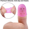 thumbnail image 4 of 16 Pcs Finger Tips, 4 Sizes Silicone Thimble Fingertip Grips Finger Protectors Pads Cover for Paper Sorting, Page Turning, Hand Sewing, Money Counting, Guitar Playing - Blue, Aqua, 4 of 7