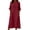 Wine, variant on Ashirexll Womens Summer Dresses, Casual Dresses for Women, Fashion Half Sleeve V-Neck Ladies Dress with Pocket and Button