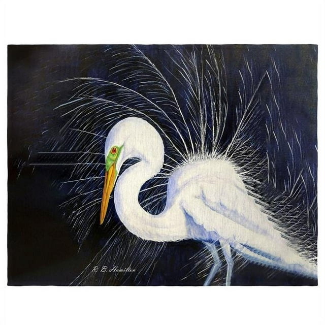 Betsydrake PM1155 Tapis de Place d'Aigrette de Reproduction 14 x 18 Po - Lot de 4