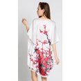 thumbnail image 3 of Grace Silk 100% Silk Nightgown, Plum Blossom, White, 3 of 5