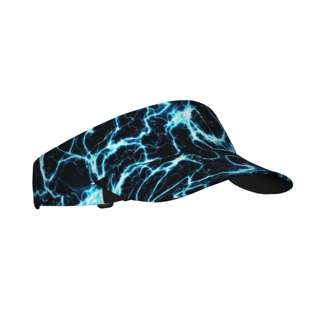 Fotbe Lightning Visera Deportiva con Diseño, Gorra Abierta Ajustable de Algodón para Mujer y Hombre