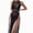 Black, variant on Womens Swimsuit Cover Up Fashion Solid Backless Close Fitting Hollow Crochet Beach Cover Up Dress(Black,S)