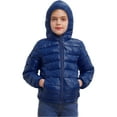 thumbnail image 3 of Aislor Girls Boys Long Sleeve Ultra Lightweight Jacket Coat Winter Warm Puffer Jacket Packable Hooded Coat 3-16 Dark Navy 9-10, 3 of 7
