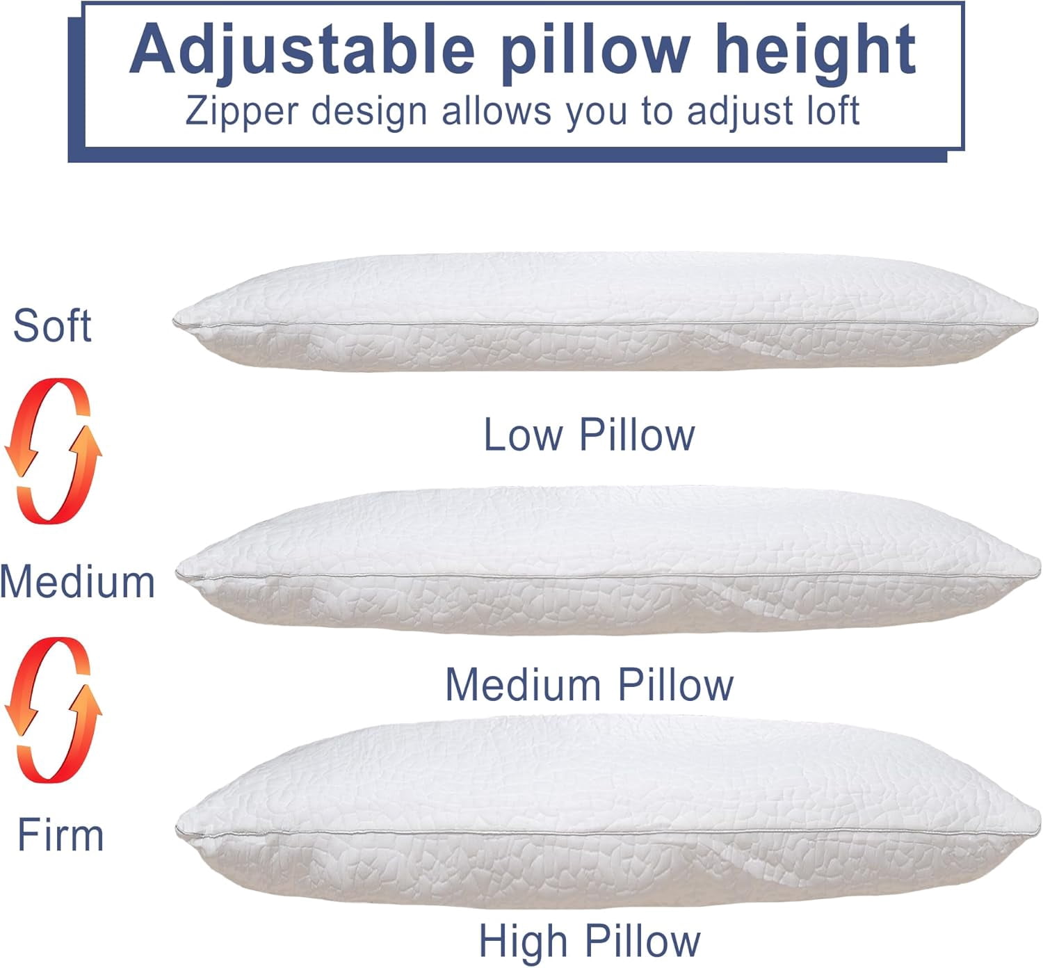 Adjustable Body Pillow for Adults - 20x54 Inch Shredded Memory Foam Body Pillow with Removable & Washable Pillowcase, Full Body Support for Side Sleepers, Pregnancy & Pain Relief